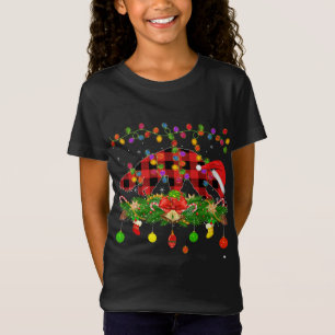 T-Shirt Amusant Matching Buffalo Plaid Anteater Christmas