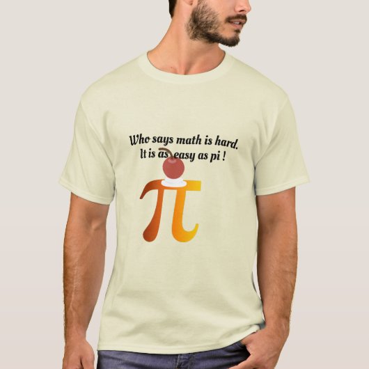 T-shirt Amusant Math Algebra Wiz, Pie Pun Aussi Facile Que (Devant)