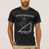 T-shirt Amusant Math Pun Moose Hypotenuse Mathématicien. (Devant)
