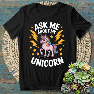 T-shirt Amusant Me Demandez Mon Idée Cadeau Unicorn