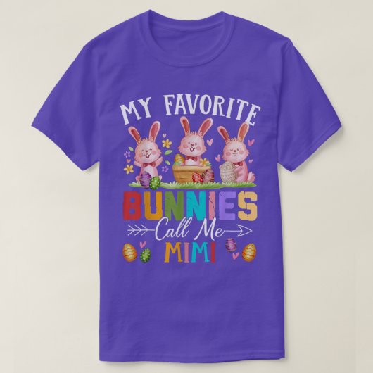T-shirt Amusant Mes lapins Favoris Appelez-Moi Famille Mim (Design devant)