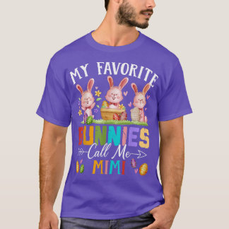 T-shirt Amusant Mes lapins Favoris Appelez-Moi Famille Mim