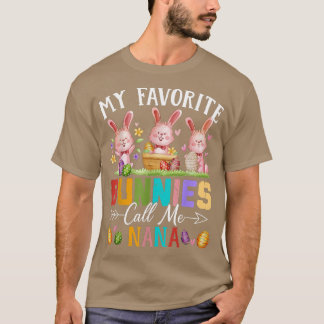T-shirt Amusant Mes lapins Favoris Appelez-Moi Nana Famill