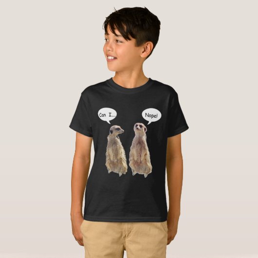 T-shirt Amusant, mignon meerkats en conversation (Devant entier)