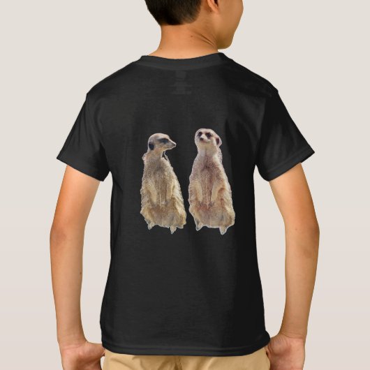 T-shirt Amusant, mignon meerkats en conversation (Dos)