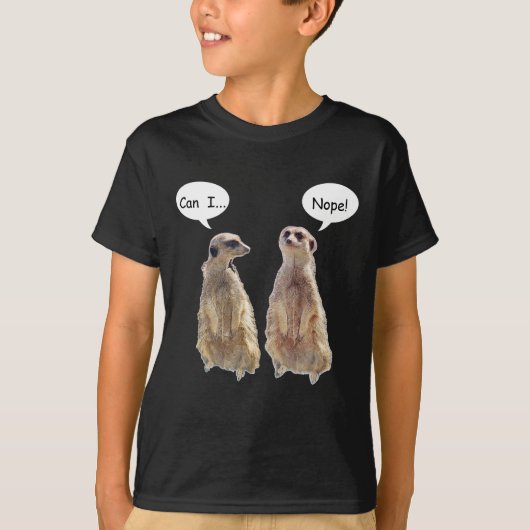 T-shirt Amusant, mignon meerkats en conversation (Devant)