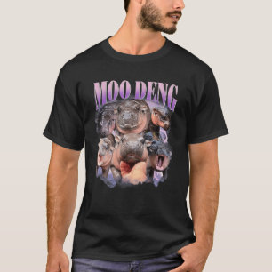 T-shirt Amusant Moo-deng Baby Pygmy Hippo Cute Zoo Pour Fa