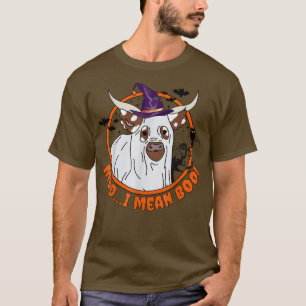 T-shirt Amusant Moo Je Veux Dire Boo Costume Halloween Vac
