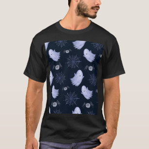 T-shirt Amusant Motif d'Halloween Spider Fantôme.
