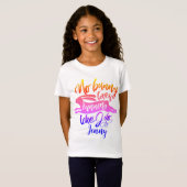 T-Shirt Amusant Motivation rose pourpre Run Bunny Script (Devant entier)