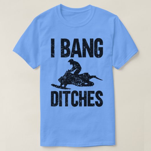 T-shirt Amusant Motoneige Motoneige Motoneige Lover I Ba (Design devant)