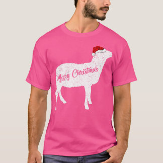 T-shirt Amusant mouton Amoureux des animaux Noël Chapeau N