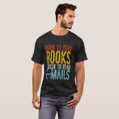 T-shirt Amusant Né Pour Lire Des Livres Forcés De Lire Des (Devant entier)