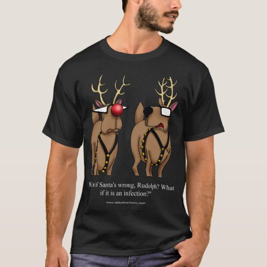 T-shirt Amusant Noël Reindeer Humour de vacances (Devant)