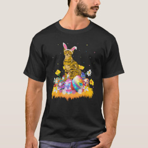 T-shirt Amusant Oeuf de Pâques Amusant Bengale mignonne Ch