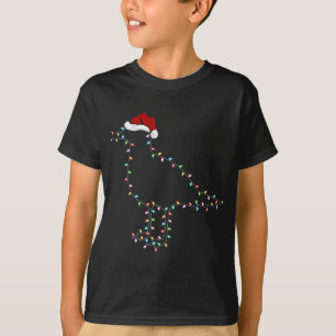 T-shirt Amusant Oiseau de mer Noël Éclairage Santa Chapeau
