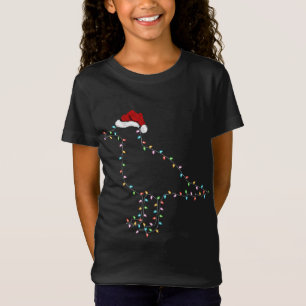 T-Shirt Amusant Oiseau de mer Noël Éclairage Santa Chapeau