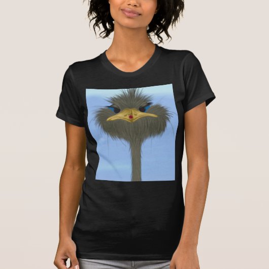 T-shirt Amusant Ostrich George Et Mignonne Ladybug (Devant)