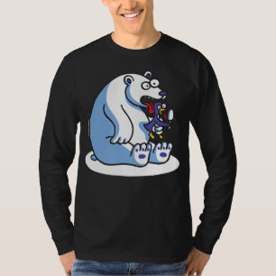 T-shirt Amusant Ours Polaire Penguin Amoureux des animaux