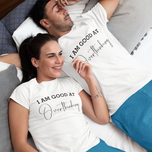 T-shirt Amusant Overthinking minimaliste personnalisable