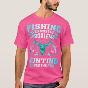 T-shirt Amusant Pêche Et Chasse Humour Cool chasseur