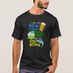 T-shirt Amusant pêcheur d'amateurs de bière Pêcheur Gol