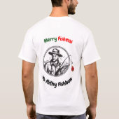 T-shirt Amusant pêcheur de Noël (Dos)