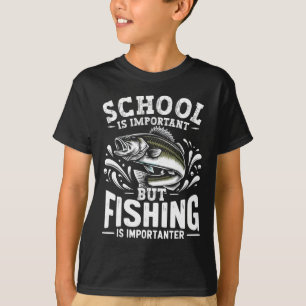T-shirt Amusant Pêcheur L'École De Pêcheur Est Important, 