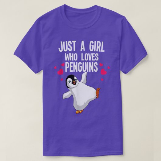 T-shirt Amusant Penguin Design Pour Femmes Filles Enfants (Design devant)