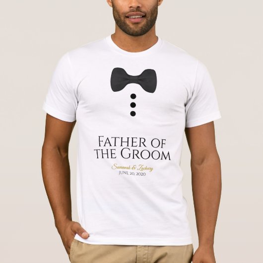 T-shirt Amusant Père de la chambre noire Cravate Mariage T (Devant)