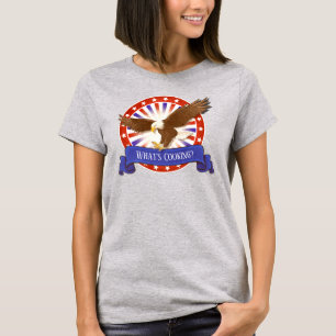 T-shirt Amusant Personnalisable Vintage juillet 4th Eagle