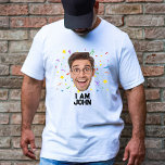 T-shirt Amusant Personnalisé Anniversaire Fête Photo perso<br><div class="desc">Elevez la célébration d'anniversaire à de nouveaux sommets d'hilarité avec notre Funny Personnalisé Birthday Party Photo T-shirt personnalisé en blanc immaculé. Ce n'est pas seulement votre tee d'anniversaire moyen ; c'est une toile pour créer des souvenirs durables d'une manière légère et personnalisée. Avec un joli design de chemise assorti à...</div>