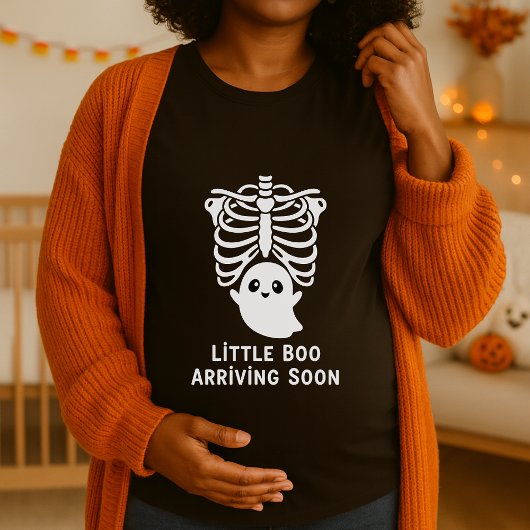 T-shirt Amusant Petit Boo Arrivé Bientôt Maternité Hallowe