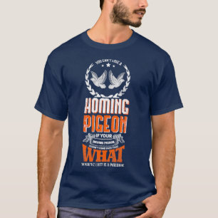 T-shirt Amusant Pigeon Design pour Oiseau Amoureux 11