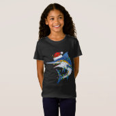 T-Shirt Amusant Poisson Marlin Xmas Santa Hat Marlin Chri (Devant entier)