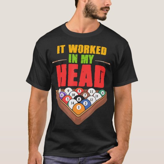 T-shirt Amusant Pool Billard Conception Pour Hommes Femmes (Devant)