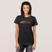 T-shirt Amusant Pool Billard Joueur Évolution Billard Bal (Devant entier)