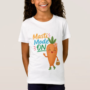 T-shirt amusant pour filles "Cute Carrot Masti Mod