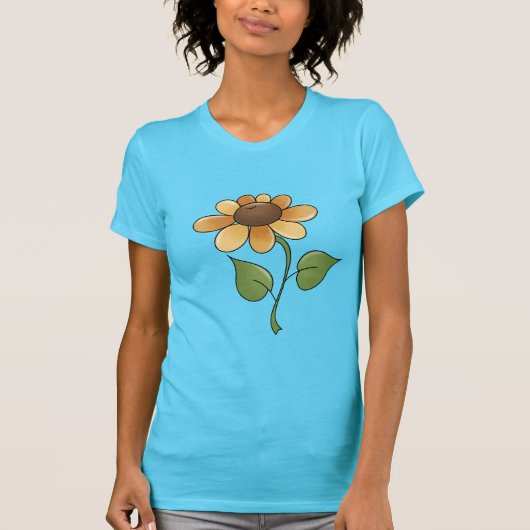 T-shirt amusant pour les femmes de la florale du d (Devant)