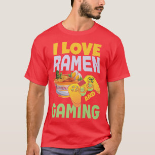 T-shirt Amusant Ramen Et Jeu Joueur Culture Japonaise