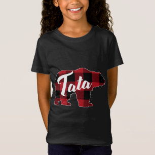 T-Shirt Amusant Red Plaid Buffalo vêtement d'ours, Fun Tat