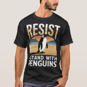 T-shirt Amusant résister à l'activisme des pingouins (Devant)