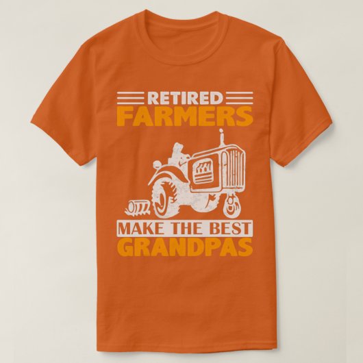 T-shirt Amusant Retraité Fermier Tractor Grandpas (Design devant)