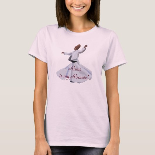 T-shirt Amusant Rumi Spirituel Whirling Dervish Art (Devant)