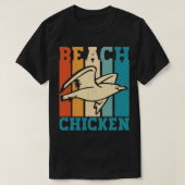 T-shirt Amusant Seagull Sea Gull Beach Chicken Retro (Design devant)
