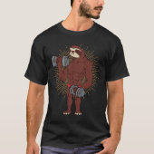 T-shirt Amusant Sloth Exercice Poids Lifting Gym Ra (Devant)