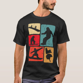T-shirt Amusant Snowboard Snowboardeur Sports d'hiver