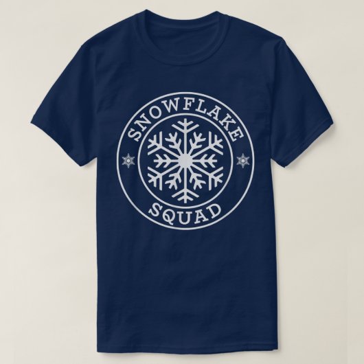 T-shirt Amusant Snowflake Squad hiver neige Lover (Design devant)