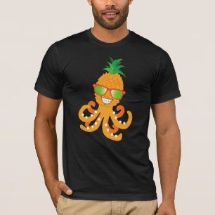 T-SHIRT AMUSANT SOURIRE DE L'OCTOPUS D'ANANANE TROPICALE E