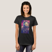 T-shirt Amusant Space Cat Astronaut Cute Kitty Galaxy (Devant entier)